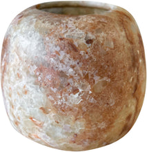 Laden Sie das Bild in den Galerie-Viewer, Alabaster Teelichthalter Braun M