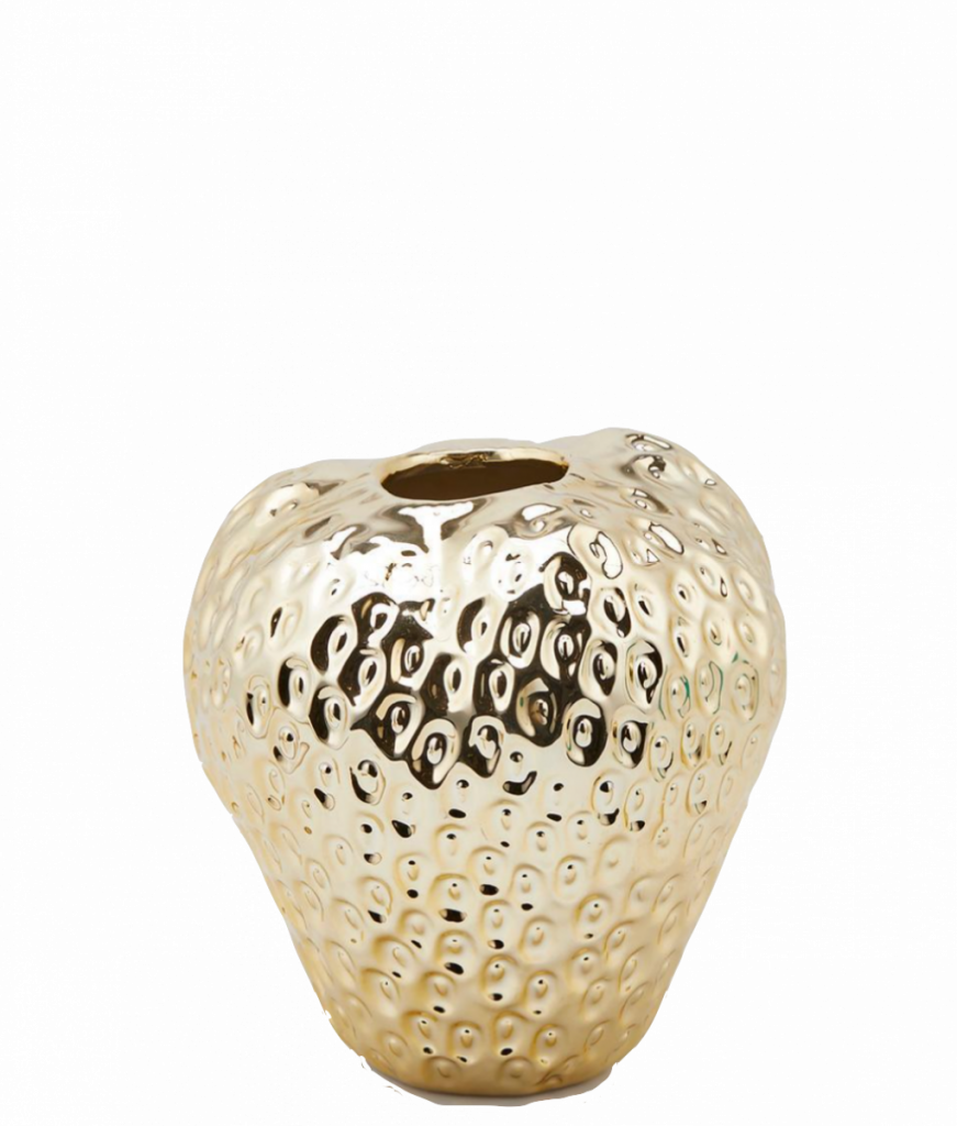 Strawberry Vase Gold Medium Large The Golden