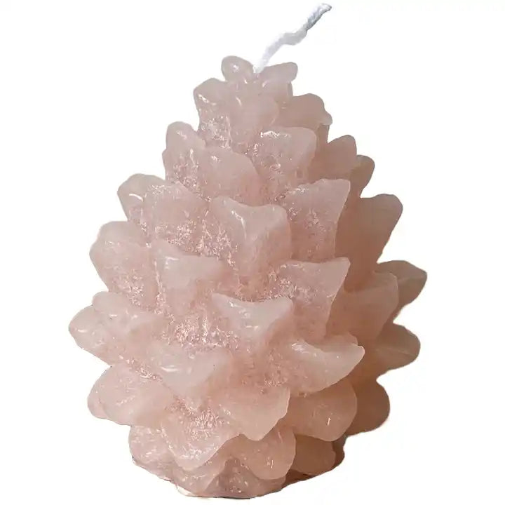 Pine Cone Candle Pink