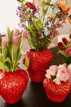 Load image into Gallery viewer, Strawberry Vase Red Large
