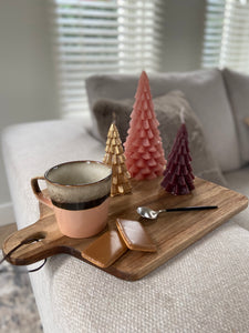 Kerstboom Kaars Creme Groot