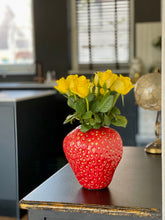 Load image into Gallery viewer, Strawberry Vase Red Medium Large
