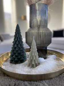 Kerstboom Kaars Creme Groot