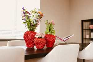 Strawberry Vase Red Medium
