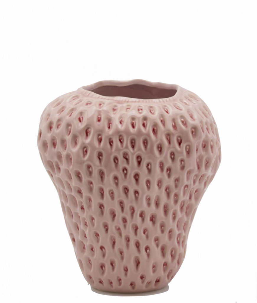 Strawberry Vase Pink Large – The Golden Webshop Strawberry Vase Pink Large – The Golden Webshop