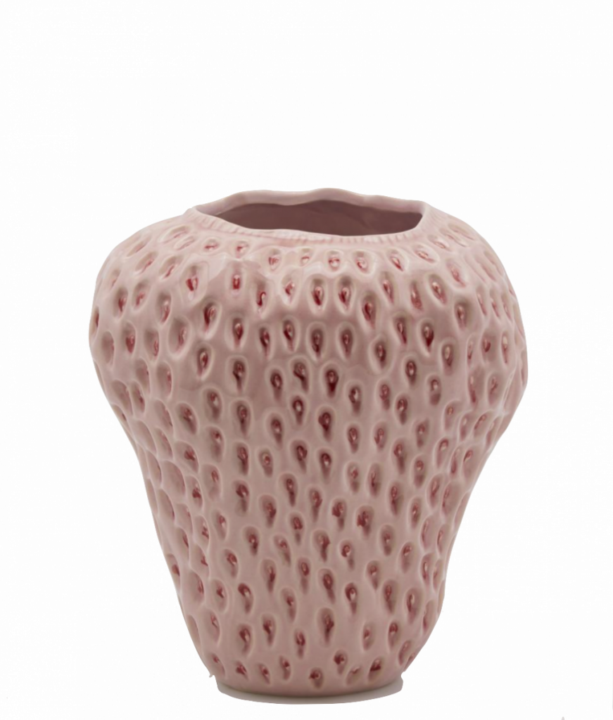 Strawberry Vase Pink Large