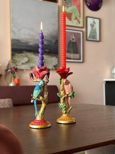 Vogel-Kerzenständer Rosa