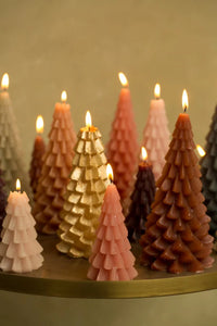 Kerstboom Kaars Creme Groot