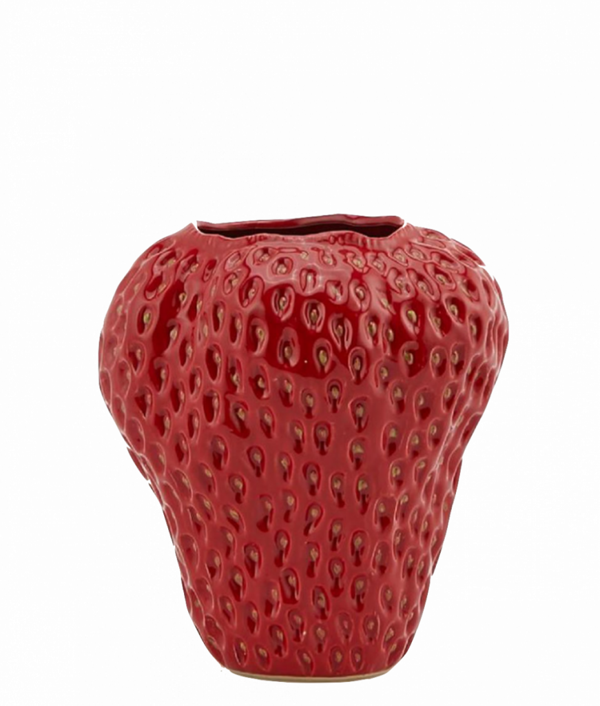 Erdbeervase Rot Groß