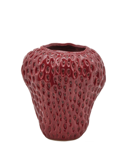 Strawberry Vase Bordeaux-Red Large