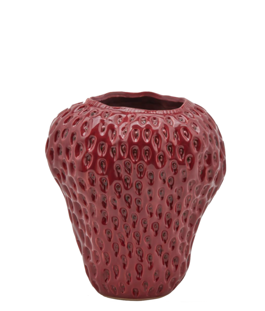 Vase Fraise Bordeaux-Rouge Grand