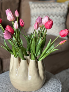 Beige Tulip Vase