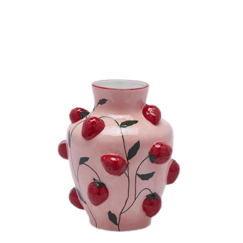 Strawberry Vase Pink L
