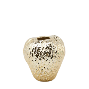 Strawberry Vase Gold Medium
