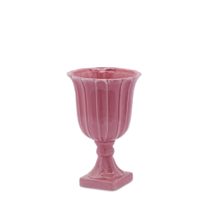 Tulip Vase On Foot Pink Small